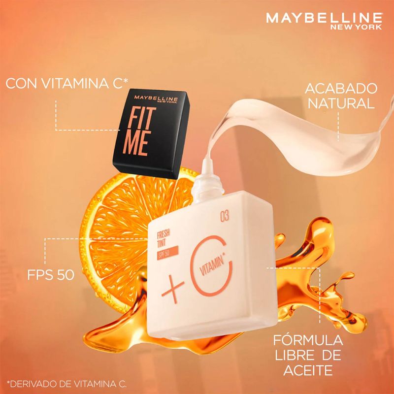 Comprar Base De Maquillaje Maybelline Ny Fit Me Fresh Tint Spf50 03 - 30ml